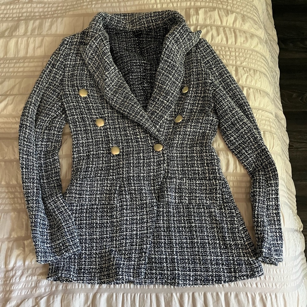 SHEIN Plaid Pattern Women Blazer Size Small